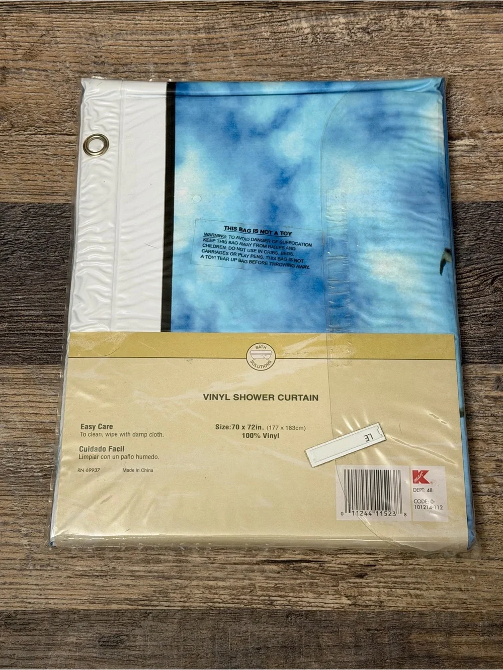 Lighthouse Vinyl Shower Curtain in Blue by